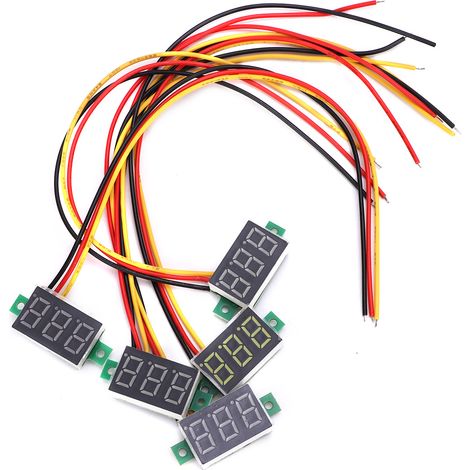 Mini-Digital-LED-Voltmeter 0–100 V DC, 3-Draht-Spannungsprüfer mit 5-Farben-Display für 0–36 Zoll (1/5)