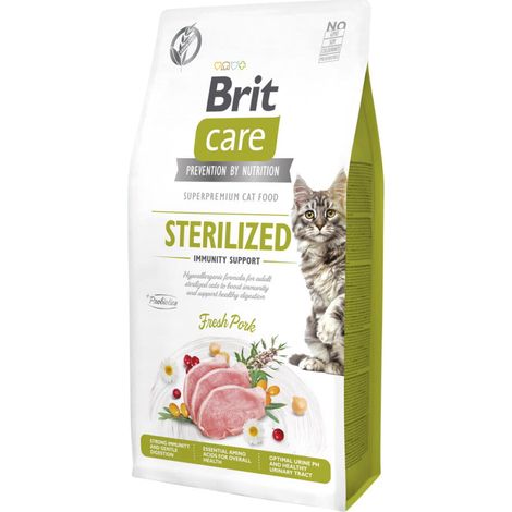 Croquettes Brit Care Cat sans céréales, stérilisées et immunisées, 2 kg
