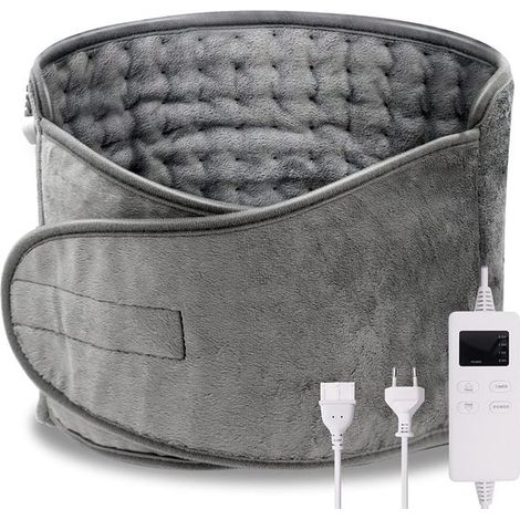 Cinturón lumbar calefactable - Cinturón eléctrico - 6 niveles de calor - 4 ajustes de temporizador - Suave tejido polar - Cierre de velcro - Adecuado para el dolor lumbar y la terapia de calor (1/5)