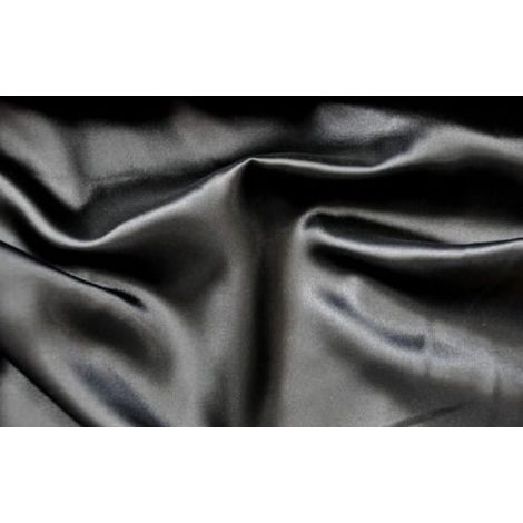 Tessuto liscio satinato nero 150 cm