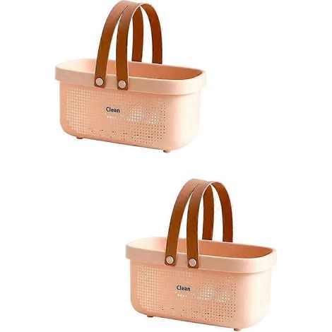 Panier de rangement en plastique avec poignée, sac de douche portable, organisateur de salle de bain et cuisine. (1/5)