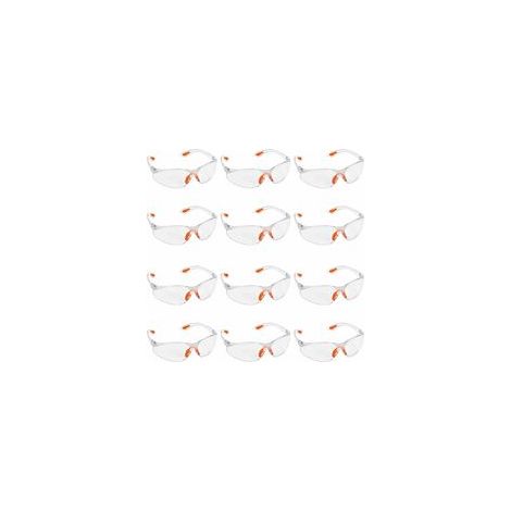 12 pcs Lunettes de Sécurité Transparentes, Lunette de Protection Travail, Surlunettes de Protection, Lunettes de Sécurité Chimie, pour Laboratoire Travail Équipement de Protection Individual