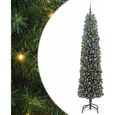 Árbol de Navidad artificial Verde 210 cm PVC, Acero y Plástico vidaXL