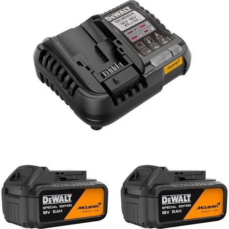 Power Set DeWALT McLaren (2 x 18V 5,0 Ah + DCB1104) (1/3)