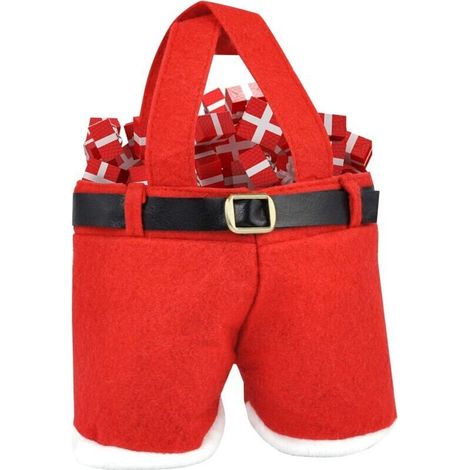 Niedliche Geschenkbox im Stil einer Weihnachtsmannhose – Nikolaus (1/4)