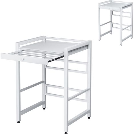 Étagère pour machine à laver avec rails coulissants pour vêtements, capacité de charge 200 kg, 63×73×105 cm, blanc. (1/5)