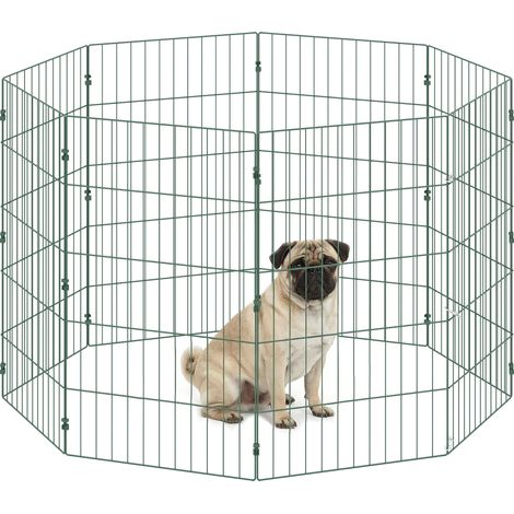 PawHut 8 Panel Pet Pen, Dog Playpen for Puppies, 80 cm Height