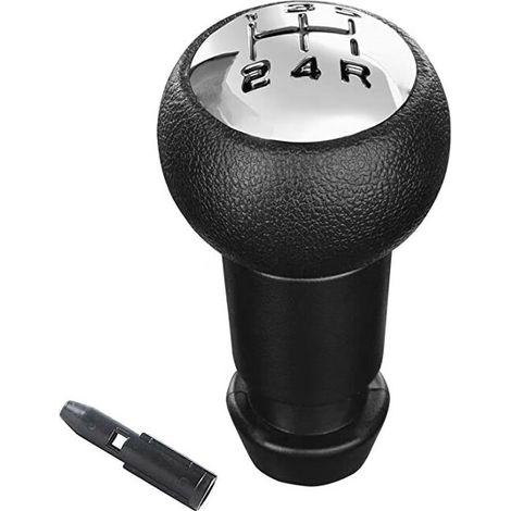 [NON UTILIZZATO] Pomello del cambio manuale a 5 velocità, nero e argento, per Peugeot 106 107 207 301 307 308 407 408 508 3008 1007 / CITROEN C2 C3 C4 Picasso (1/4)