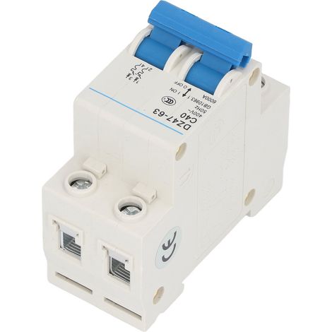 Miniatur-Leistungsschalter 2P 40A DZ47-63 C40, DIN-Schienenmontage, 400V AC Niederspannungs-Pneumatikschalter (1/5)