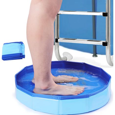 Baignoire pliable pour les pieds, sans gonflage et portable, pour piscines hors sol et accessoires pour des pieds propres. (1/5)
