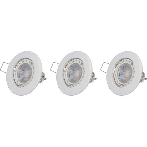 Lot de 3 spot LED GU10 blanc 5W 4000K