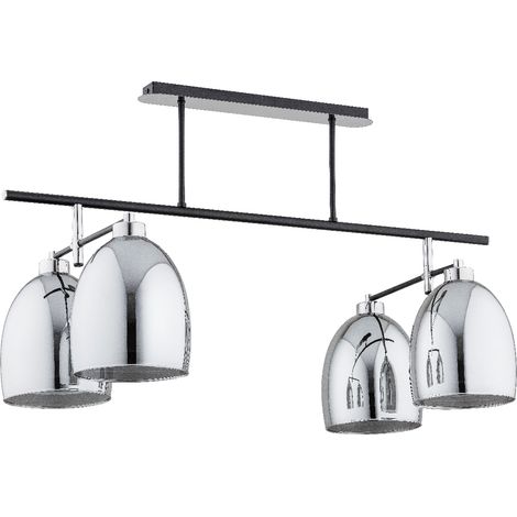 Plafonnier moderne métal noir chromé 4xE27 Distar Alfa (1/2)