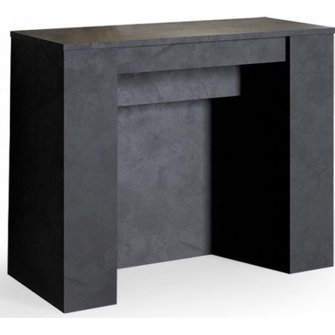 Console extensible en bois Barry-Gris anthracite (1/5)