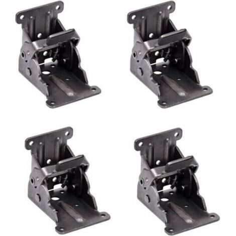 Charnières Autobloquantes, Support de Support Pliable Raccords de Jambe et Accolade de Coin, Pour les Pieds Pliants Établi Pliant, (4 pièces) (1/5)
