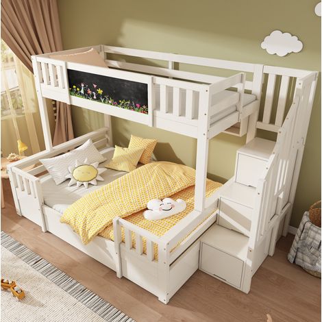 Letto castello contenitore 90x200 140x200 lavagna OKMYHOME (1/5)
