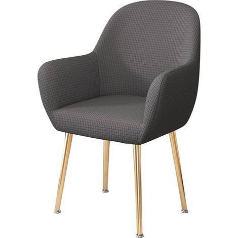 Fundas para sillas de comedor，funda para silla auxiliar con respaldo curvo，funda elástica para silla con reposabrazos (1/5)