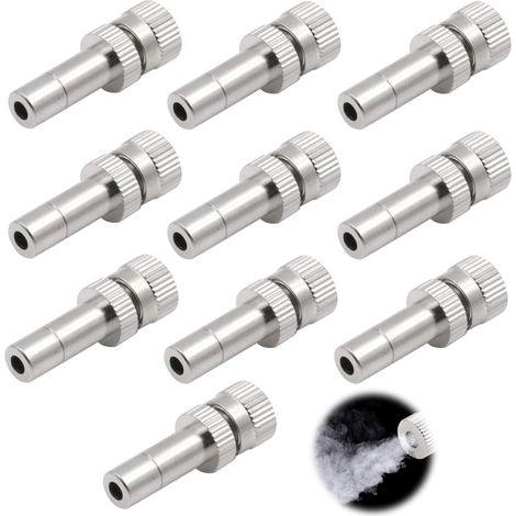 10 pezzi ugello nebulizzatore da 0,2 mm, ugello nebulizzatore in rame, punta nebulizzante a inserimento rapido, spruzzatura di precisione, facile da installare, adatto per giardinaggio, patio
