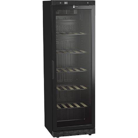Présentoir réfrigéré pour vins 373 litres avec porte en verre et 5 étagères, +6°/+20°C 595x605x1850 mm - VIRTUS