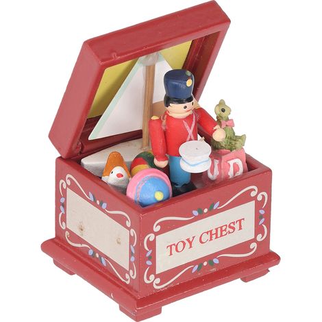 Miniatur-Puppenhausbox im Maßstab 1:12, winzige Vintage-Puppenhaustruhe aus Holz für Schreibtisch und Zimmerdekoration (1/5)