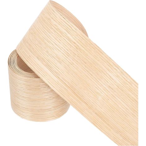 Bande de bord en chêne rouge, 7,6 cm x 3 m, ruban de placage en bois flexible pré-collé avec adhésif thermofusible pour restauration de meubles (1/5)