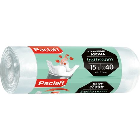 Sacs poubelle parfumés (salle de bain) 15 L, lot de 40