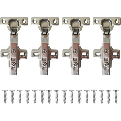 Degré Plein Recouvrement Charnières 26mm avec Amortissement pour Porte de Placard Cuisine Charniere pour Meuble Armoires Complètement en Applique (1/5)
