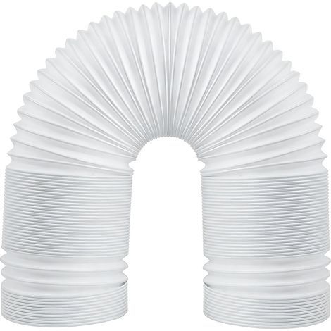 Tuyau pour climatiseur portable de 80 pouces, conduit de climatisation d'un diamètre de 5,9 pouces, tuyau d'évacuation à filetage inversé (sens antihoraire)