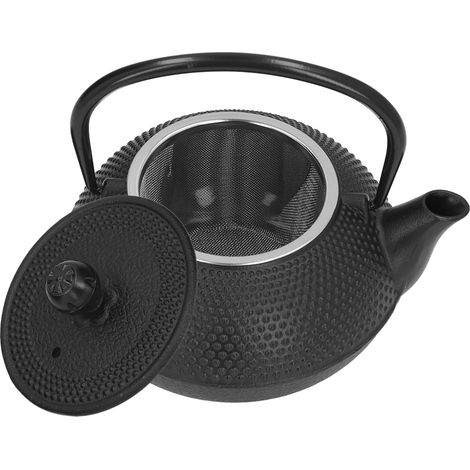 Teeservice aus Gusseisen mit 2 Tassen (800 ml), langlebige Gravur, antikschwarz. Ideales Geschenk für Familie und Freunde. (1/5)