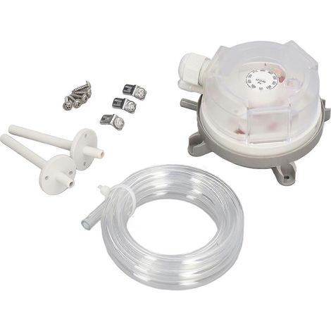 Pressostat différentiel compatible 50-500 Pa étanche pour la ventilation des chaudières et des systèmes CVC. (1/5)