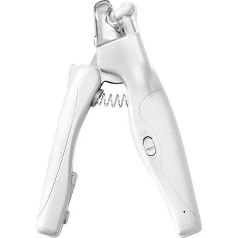 Tondeuse à ongles pour animaux domestiques avec lumière LED pour chats et chiens et griffes de toilettage Ensemble professionnel sûr avec piège à ongles et lime électriques à capteur rapide (1/5)