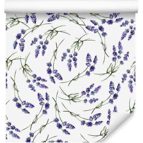 Carta da parati color lavanda in stile moderno per soggiorno e camera da letto, 50x1000 cm. (1/5)