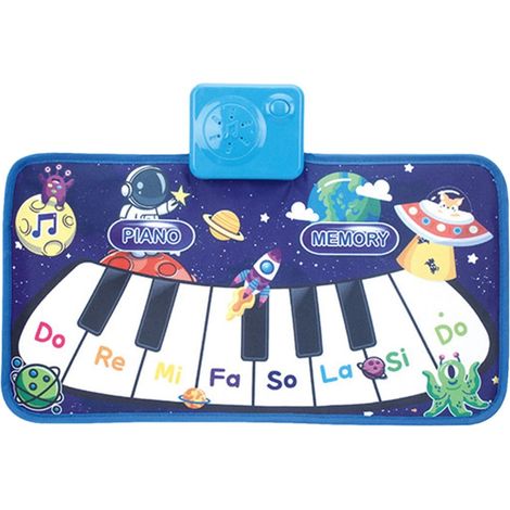 Tapis Piano Musical Éducatif - Tapis de Sol Non Glissant avec Touches Sonores - Pour Enfants Dès 1 Ans - 10 Touches - 8 Instruments - Alimenté par 3 Piles AAA (1/5)