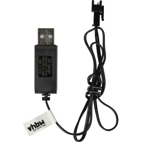 vhbw Charger compatible with SM-2P Plug for RC Batteries with SM-2P Connector, RC Model Construction Battery Packs - 60 cm 7.2 V