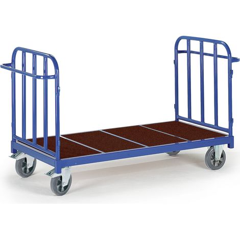 Rollcart Schwerer Doppel-Stirnwandwagen mit Holzboden 1600x880mm