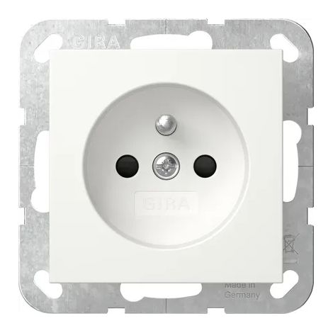 Gira Steckd. Erdstift + SP System 55 Reinweiß [448503], 4485 03