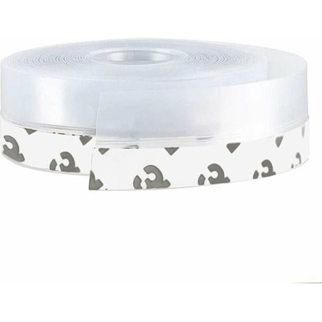 Fond de porte en caoutchouc transparent, bande d'étanchéité en silicone auto - adhésive pour les portes et les fenêtres. (1/5)