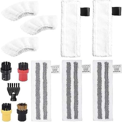 Zubehör für Kärcher Dampfreiniger Easyfix SC1 SC2 SC4 SC5, Mikrofasertuch-Reinigungsbürsten-Set, Ersatzteile (1/5)