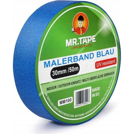 Blaues Abdeckband 30 mm / 50 m MR.TAPE Papier-Abdeckband UV 30