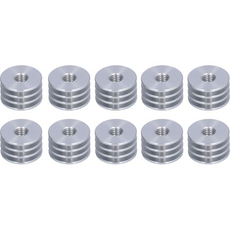 Lot de 10 radiateurs mini en alliage d'aluminium pour extrudeuse d'imprimante 3D, kit d'accessoires de dissipation thermique. (1/5)