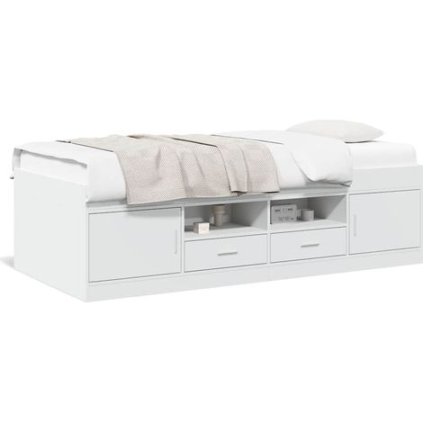 Maison Exclusive - Sofá cama con cajones sin colchón blanco 75x19 (1/5)