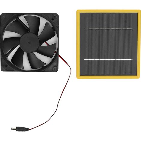 5W 12V Solarventilator mit Ständer, monokristallinem Rahmensolarpanel, tragbarem DIY-Lademodul (Batterie nicht im Lieferumfang enthalten) (1/5)