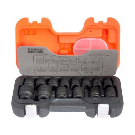 Bahco 7311518280314 Juego de vasos de impacto naranja 14 piezas