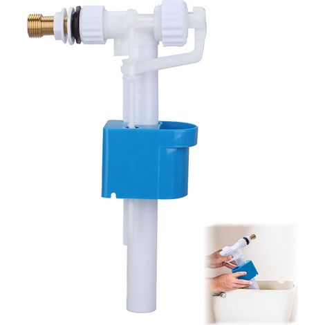 Flotteur Chasse D'eau WC Pour Chasse D'eau G3/8" Et G1/2" Vanne De Remplissage Universelle Mecanisme Robinet Chasse D'eau WC Réglable Pour Plastique Réservoir En Céramique Quantité D'eau Réglable (1) (1/5)