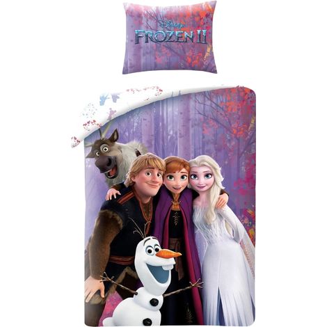 Baumwollbettwäsche 140x200 FROZEN Elsa und Anna
