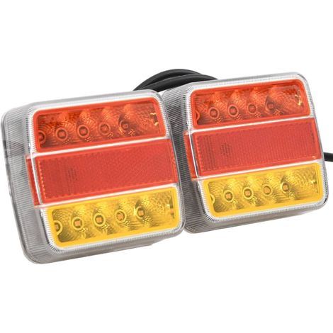 Maison Exclusive - Feux de remorque 2 pcs Rouge 10,5x7,5x10 cm Ampoule LED 12 V