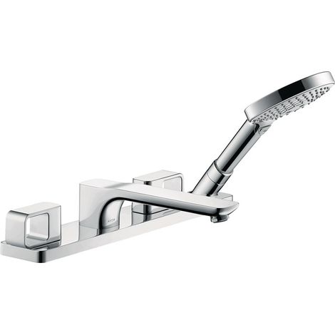 Robinet de baignoire à 4 trous AXOR URQUIOLA DN 15, avec plaque en or rouge poli