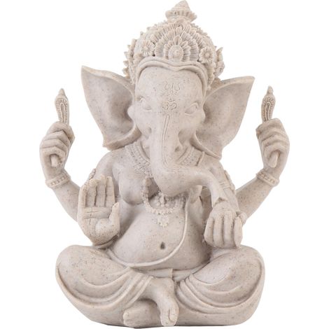 GARRYFIZH Statue de Ganesha éléphant, sculpture divine en résine pour la décoration de la maison. (1/5)