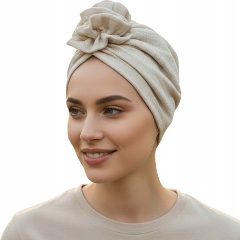 Klassischer Mussa 520 Rosen-Turban, Baumwollmusselin, Komfort und Stil (1/5)