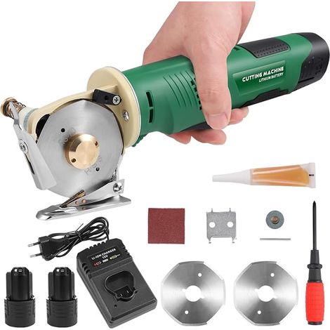 Cutter Rotatif électrique ciseaux electrique épaisseur de coupe tissu/tapis/cuir/caoutchouc/carton (1/5)