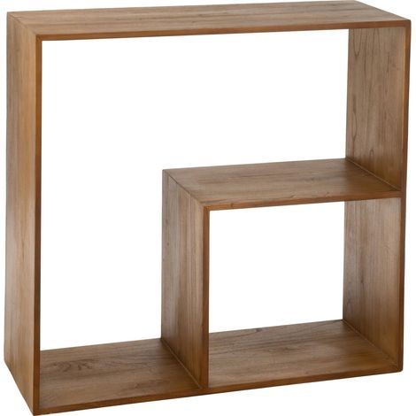 Étagère murale cube en bois marron - marron bois (1/5)